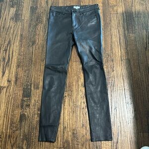 Neiman Marcus Exclusive Leather Leggings, small